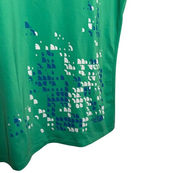The North Face T-Shirt Women's Medium Green Short Sleeve Printed Logo Top - Picture 4 of 8
